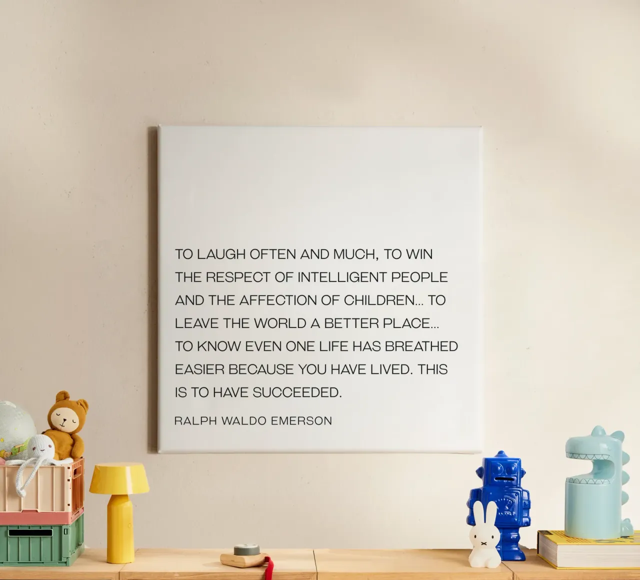 To laugh often quote canvas by Paigaam Studio