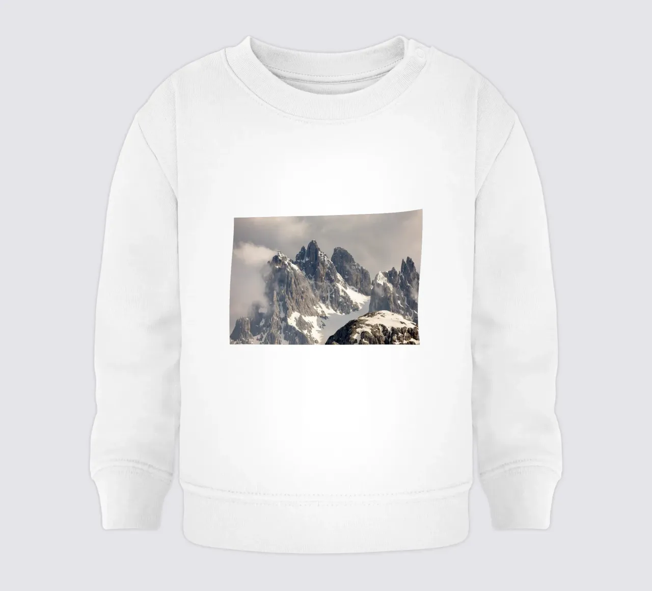 Alpi dolomitiche con la neve felpa neonato da karijn_landscapes