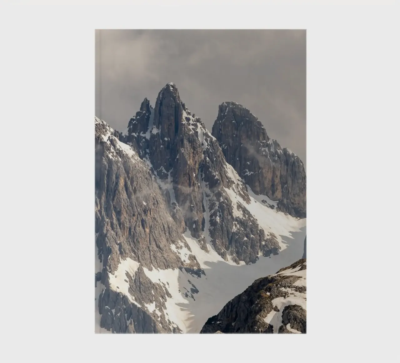 Dolomite alps with snow notebook by karijn_landscapes