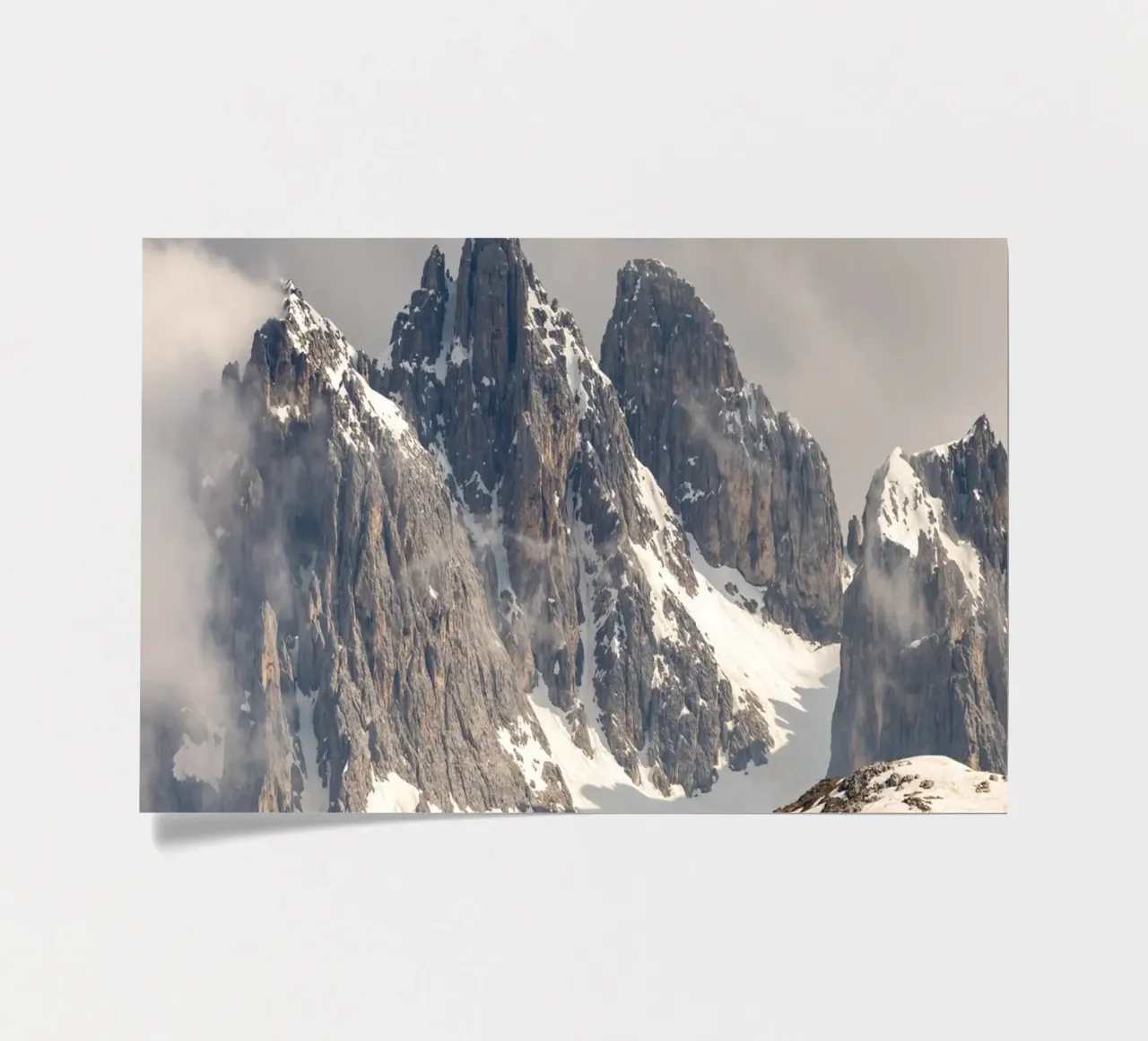 Dolomite alps with snow sticker sheet by karijn_landscapes