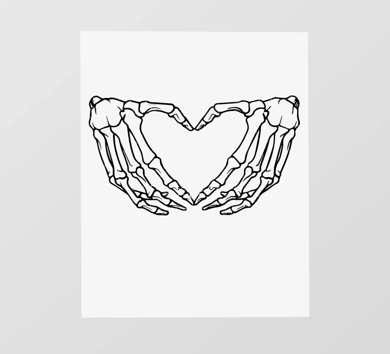 skeletal hands forms a heart Backlit Folie von edsonramosart