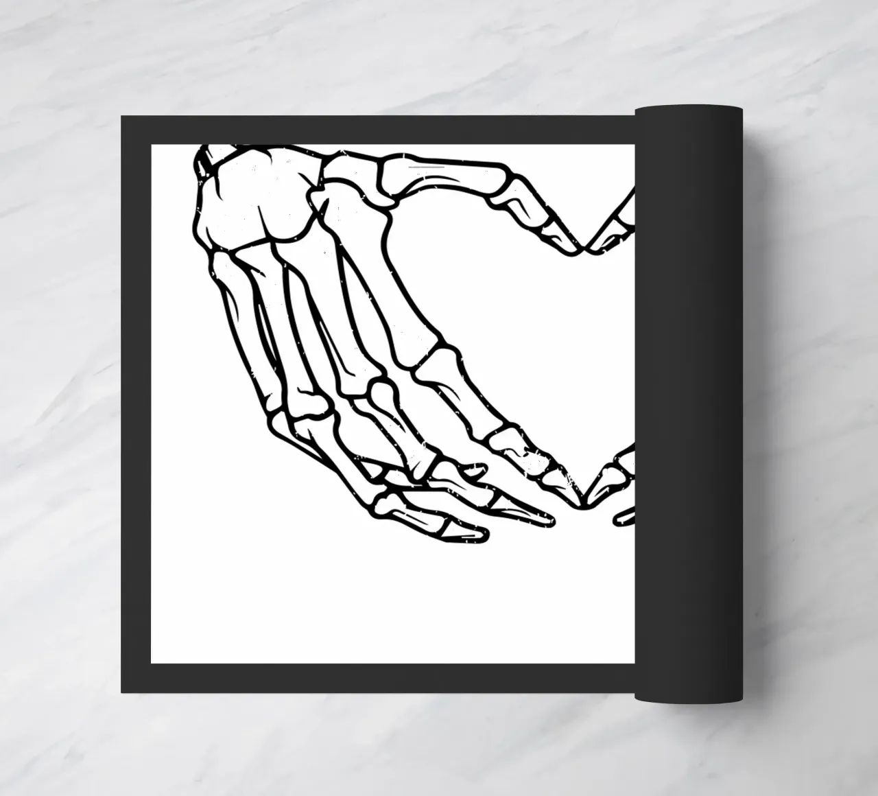 skeletal hands forms a heart zerbino da edsonramosart