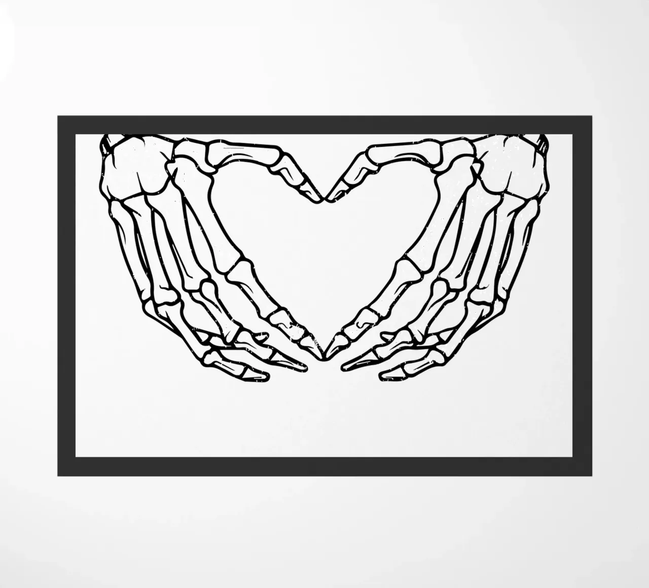 skeletal hands forms a heart Fußmatte von edsonramosart