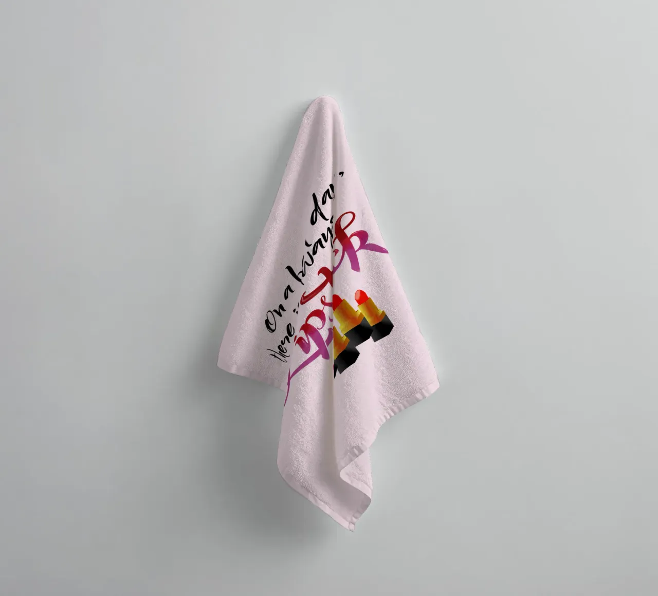 On a bad day, there is always lipstick. Motivational quote. asciugamano da bagno da CalliLetters