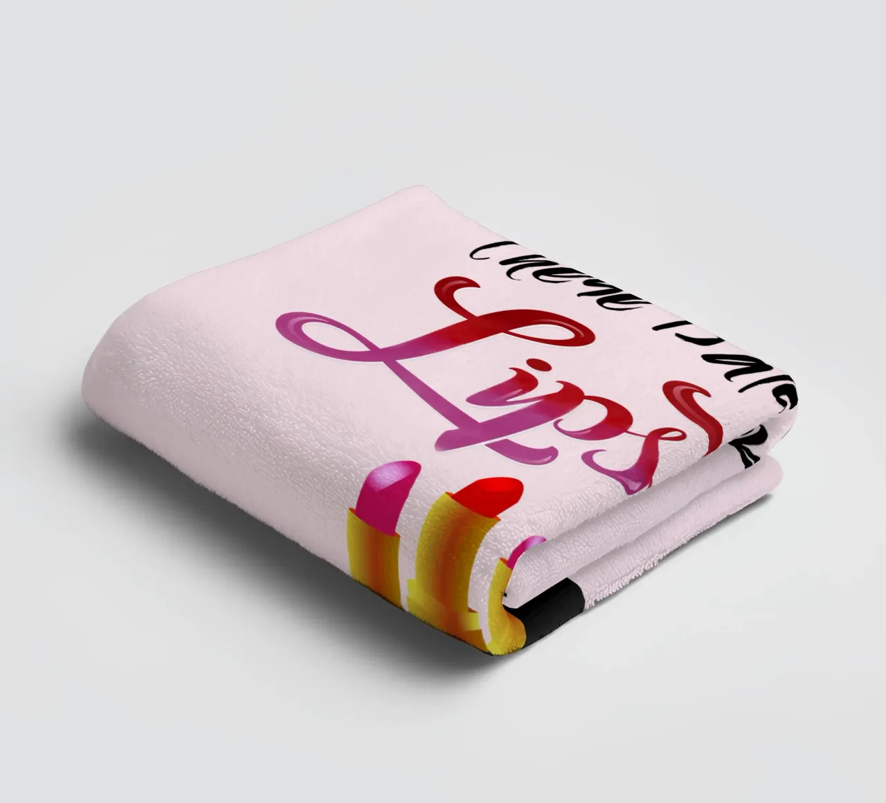 On a bad day, there is always lipstick. Motivational quote. asciugamano da bagno da CalliLetters