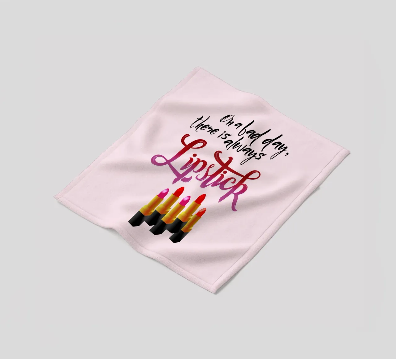 On a bad day, there is always lipstick. Motivational quote. coperta in pile da CalliLetters