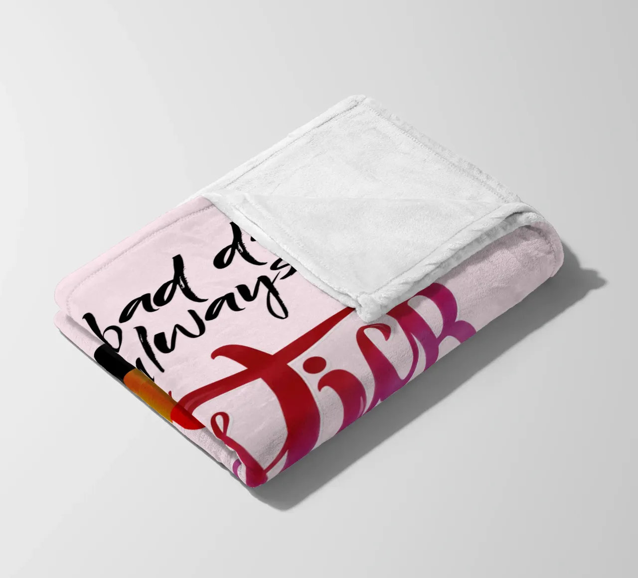 On a bad day, there is always lipstick. Motivational quote. coperta in pile da CalliLetters