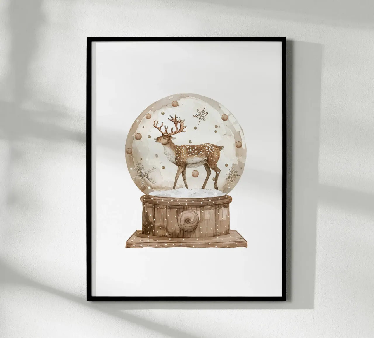 Schneekugel poster con telaio in legno da artographieHome