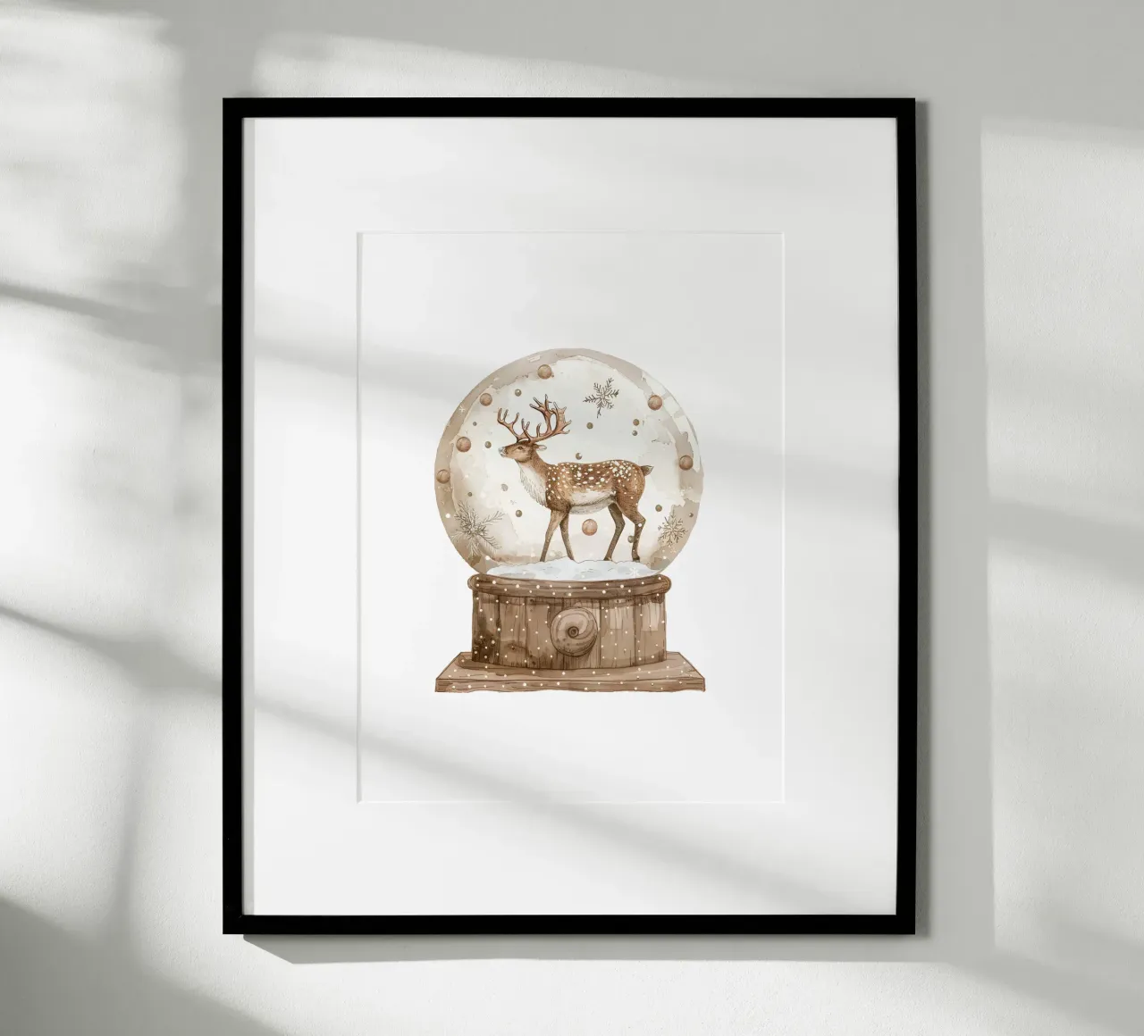 Schneekugel poster con telaio in legno da artographieHome