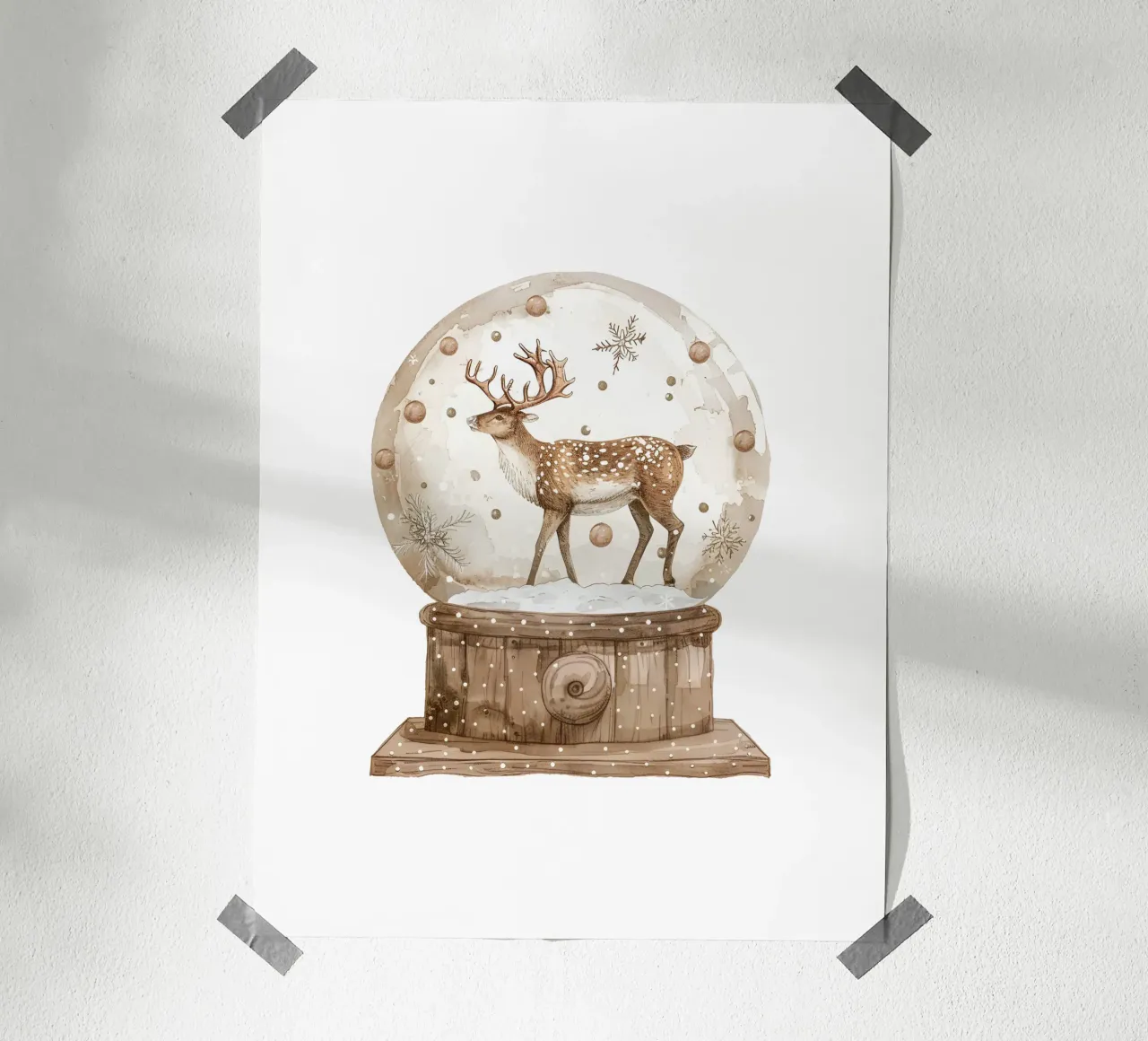 Schneekugel poster con telaio in legno da artographieHome
