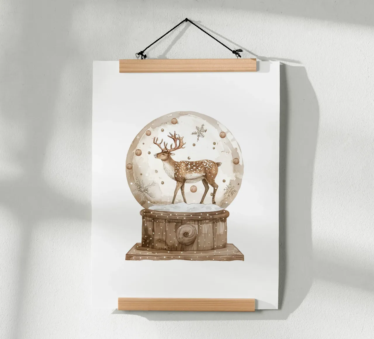 Schneekugel poster con telaio in legno da artographieHome