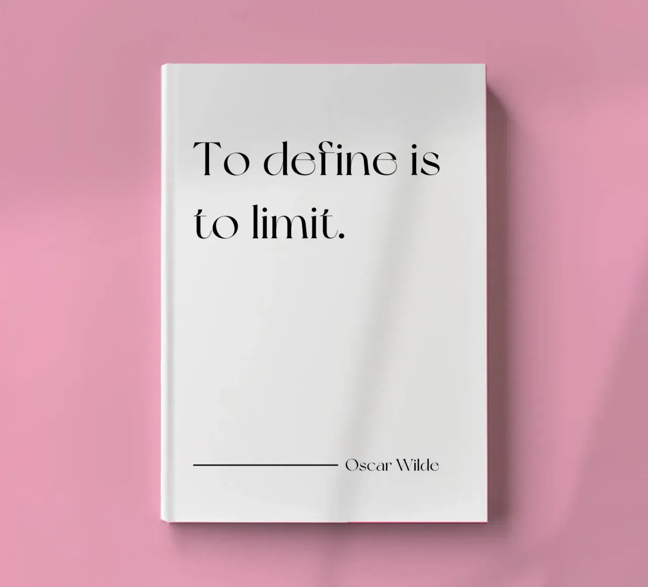 To define is to limit quote notebook by Paigaam Studio
