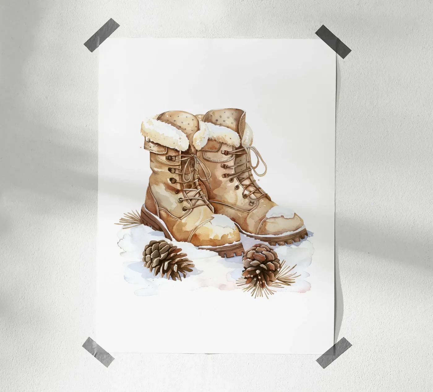 Winter Boots poster van artographieHome