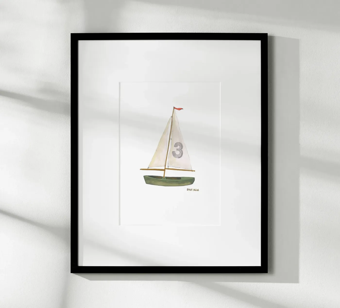 Segelboot poster van tiny goods studio