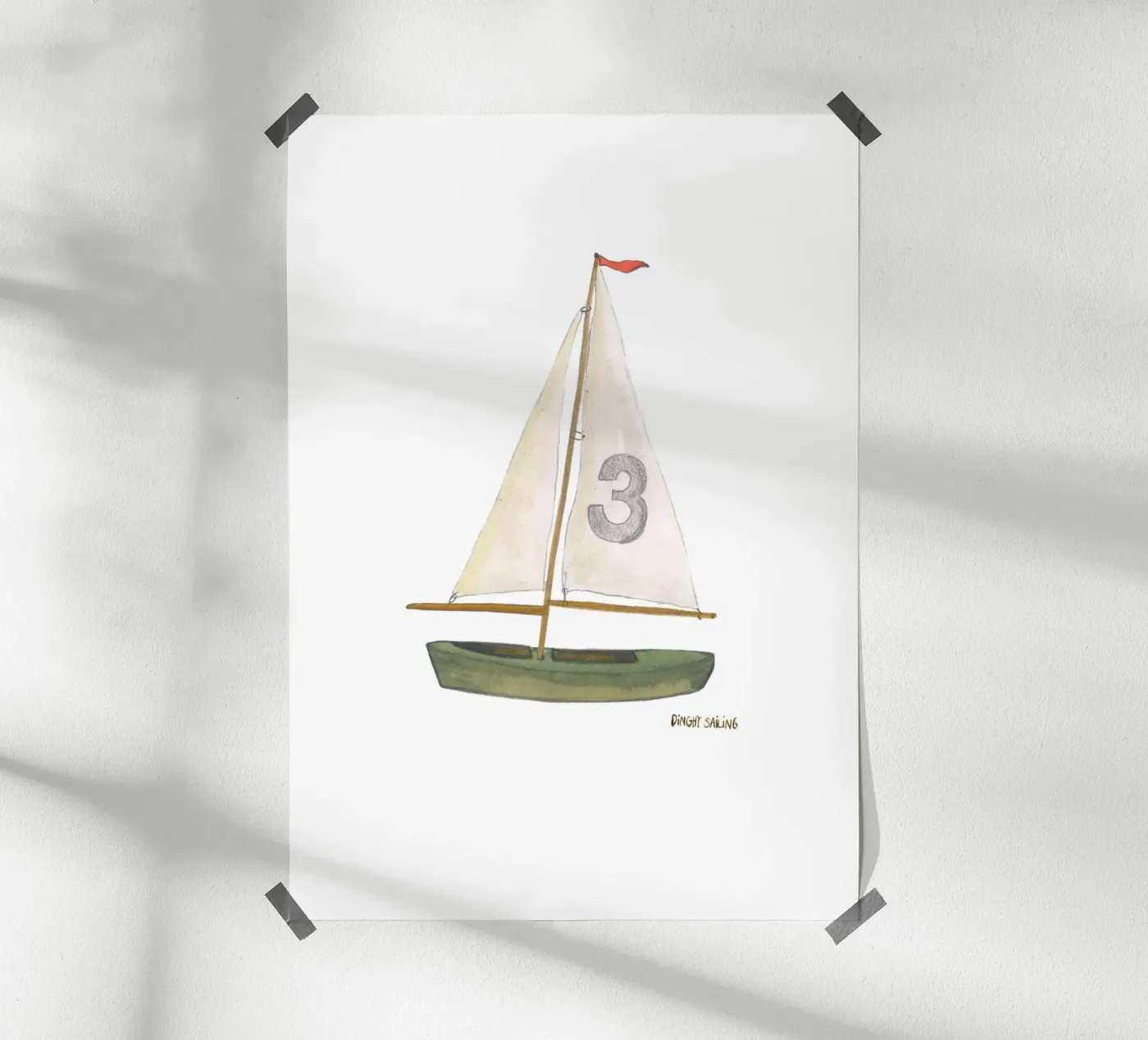 Segelboot poster van tiny goods studio