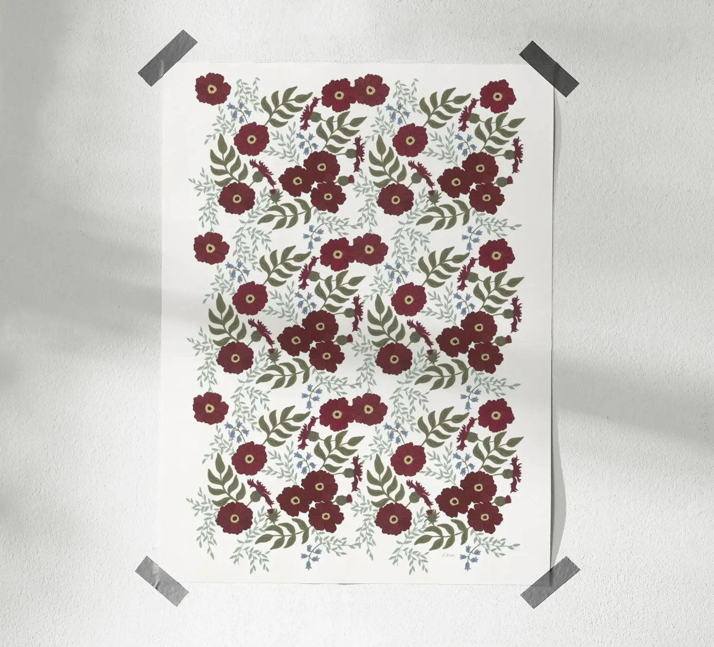 Cosmea Muster poster da tiny goods studio