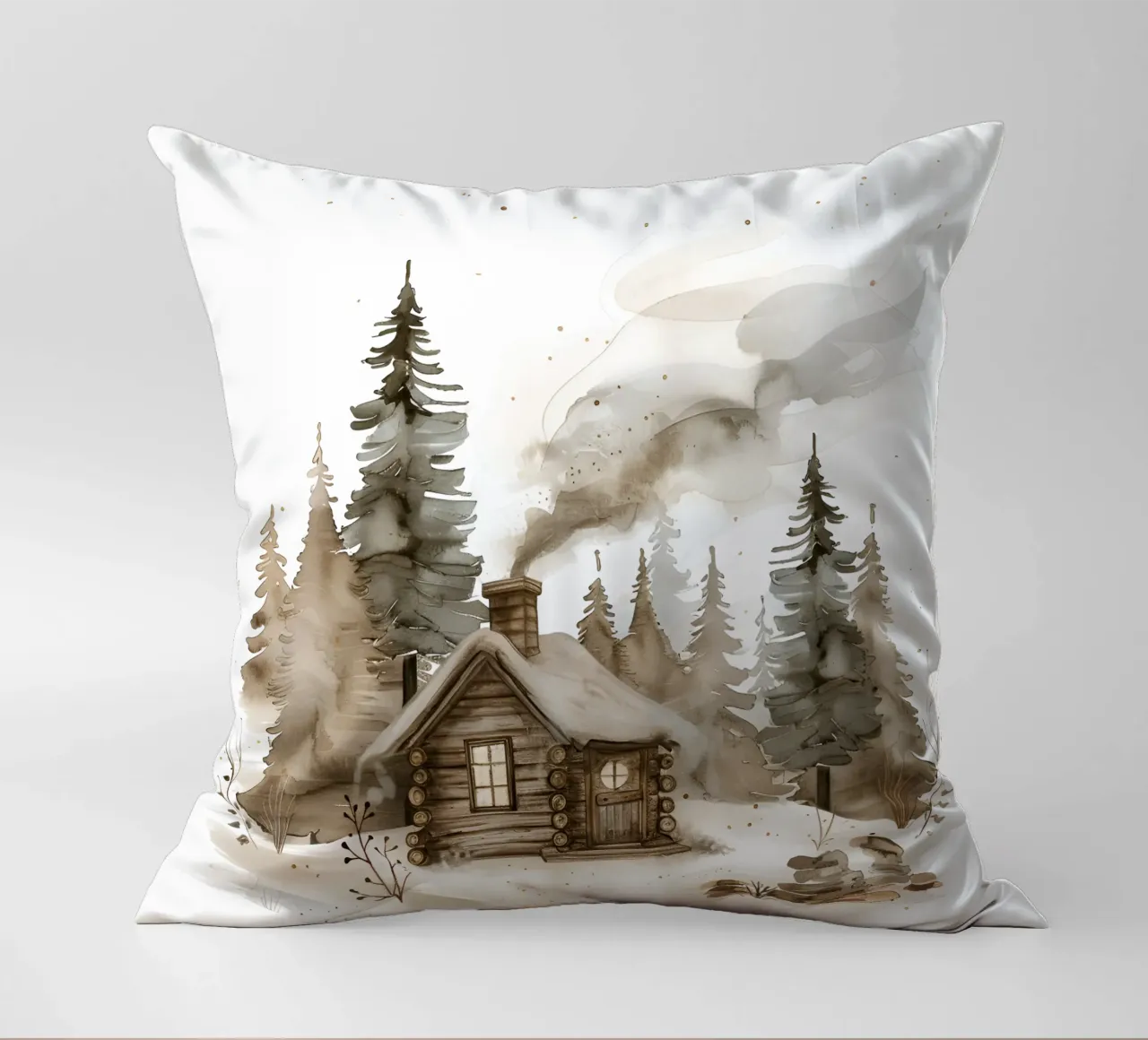 Waldhütte decorative cushion by artographieHome