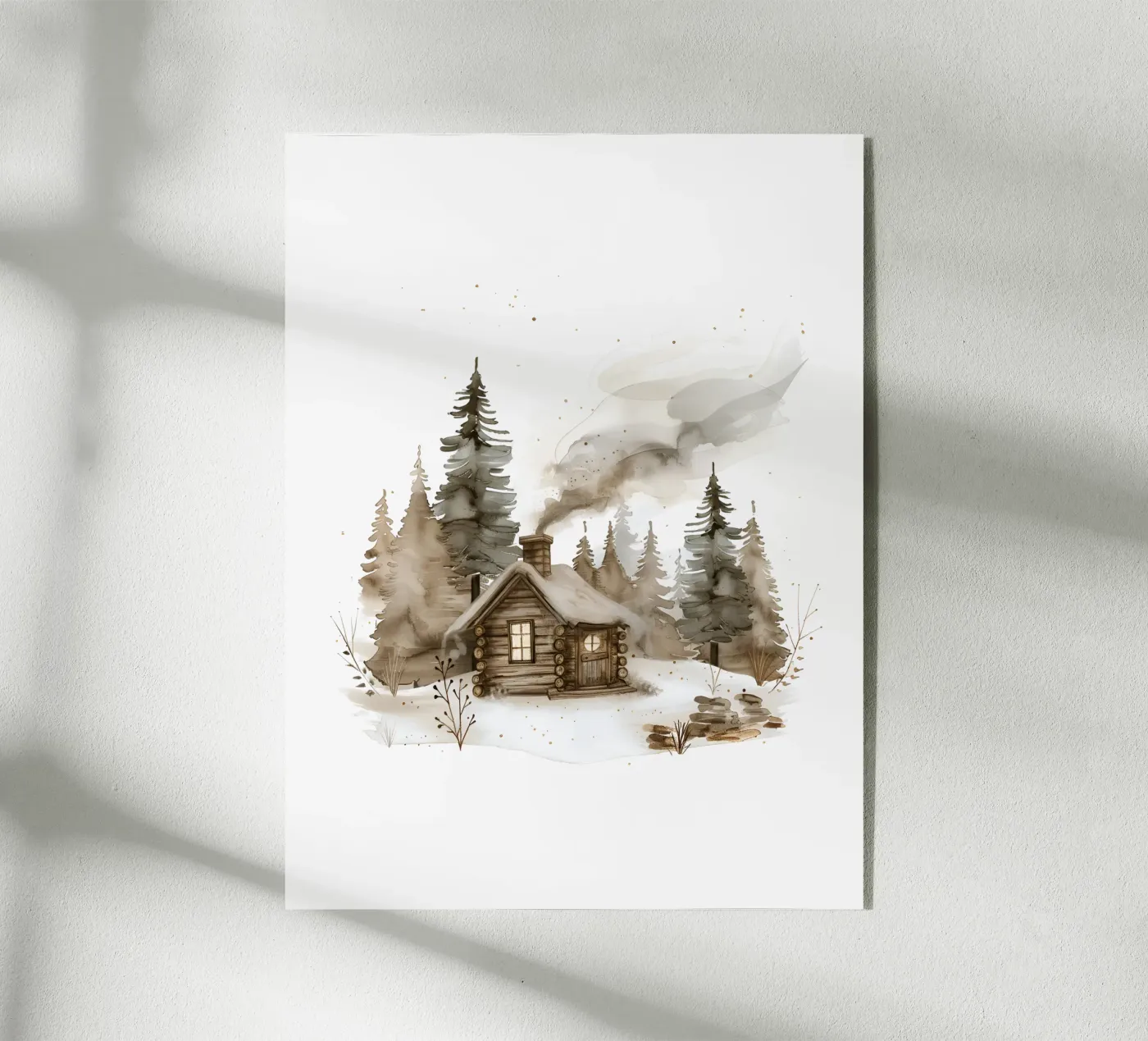 Waldhütte Acryl-Glas von artographieHome