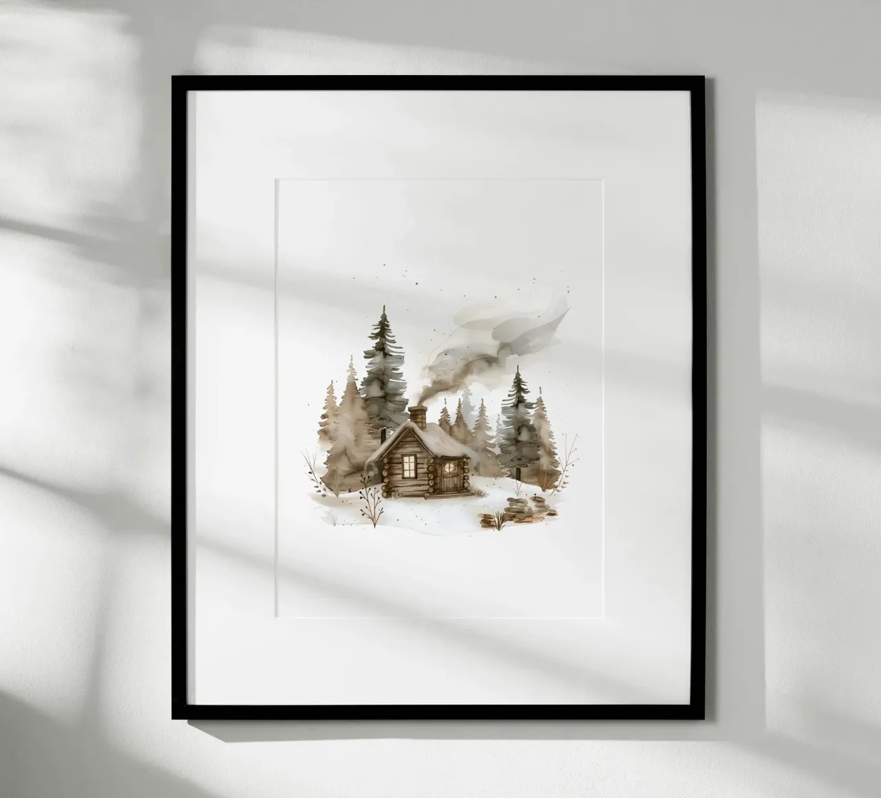Waldhütte poster con telaio in plastica da artographieHome