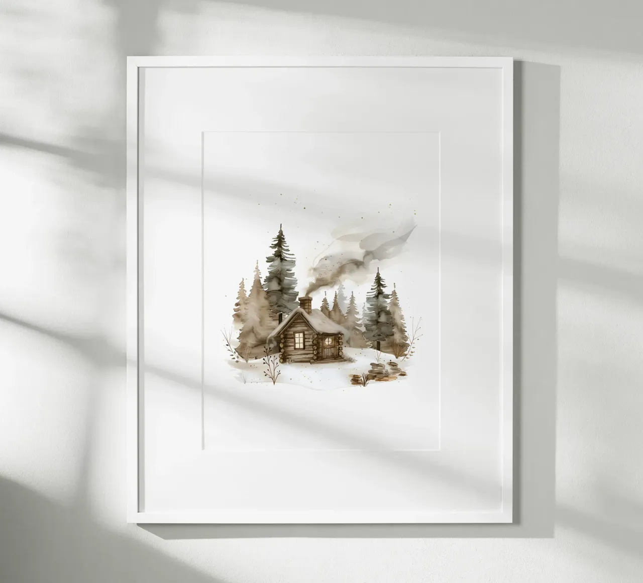 Waldhütte poster con telaio in plastica da artographieHome