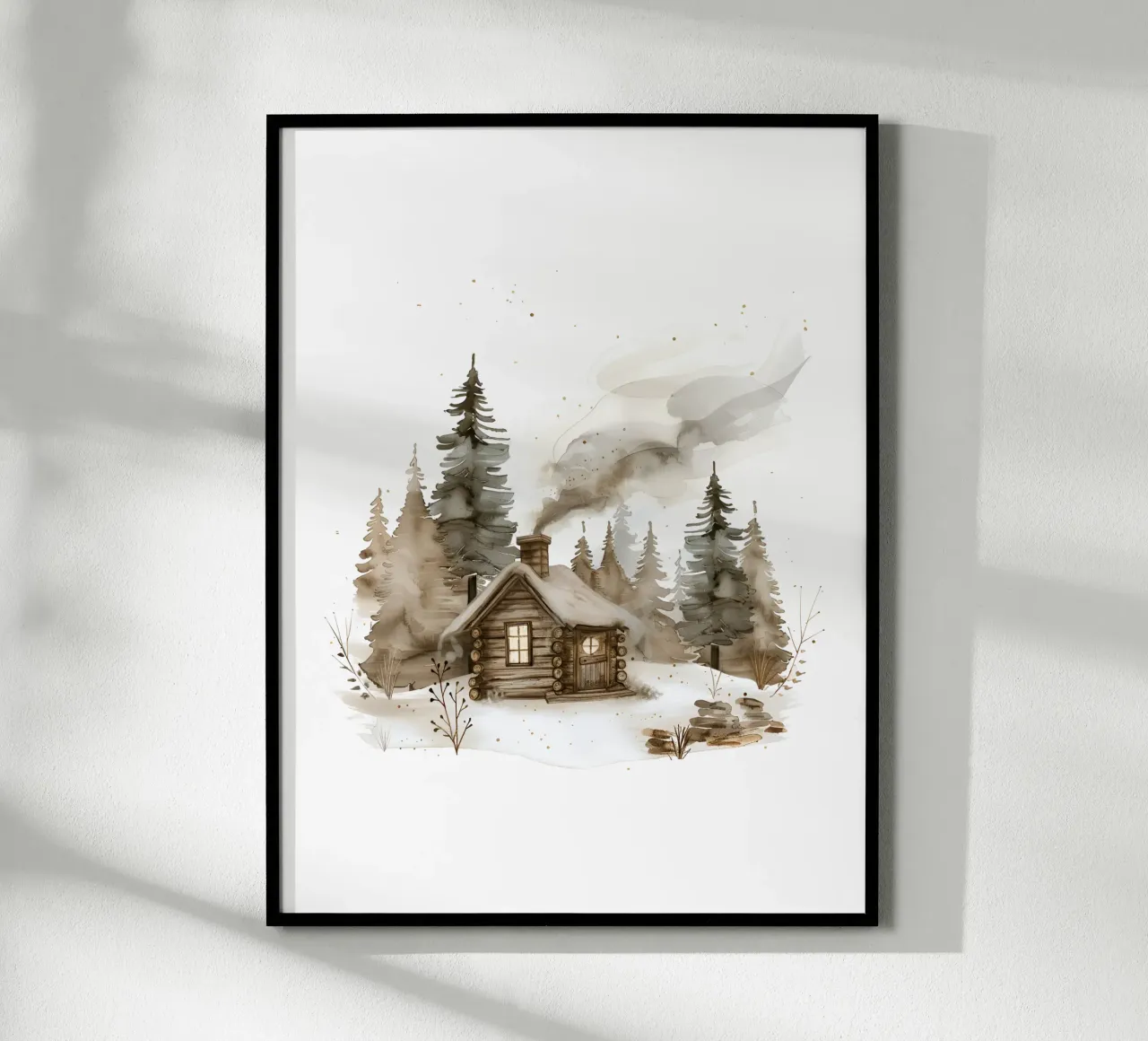 Waldhütte poster con telaio in plastica da artographieHome