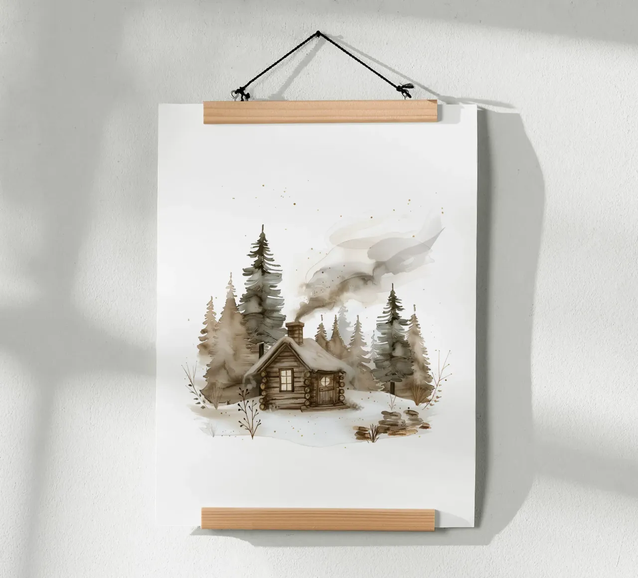 Waldhütte poster con telaio in plastica da artographieHome
