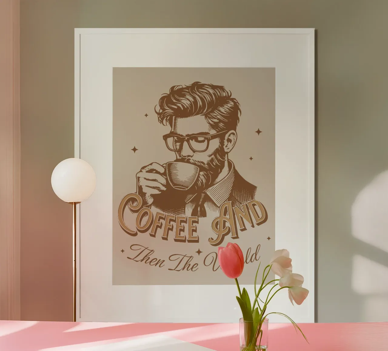 Il caffè e poi il mondo poster da Gunawan Rb