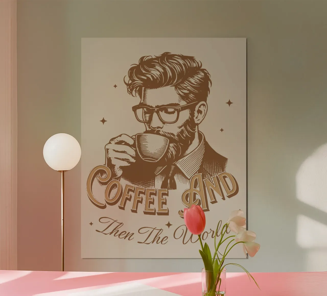 Il caffè e poi il mondo poster da Gunawan Rb