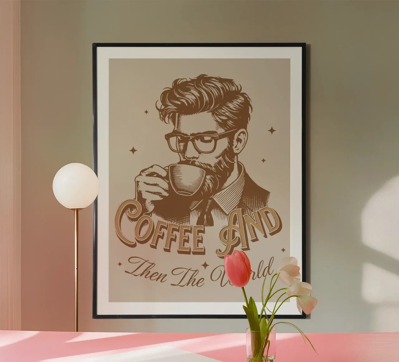 Il caffè e poi il mondo poster da Gunawan Rb