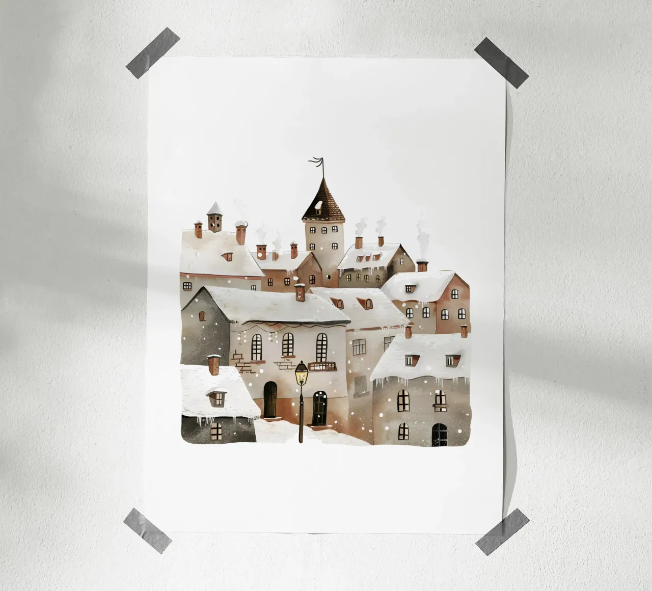 Winter Town poster da artographieHome