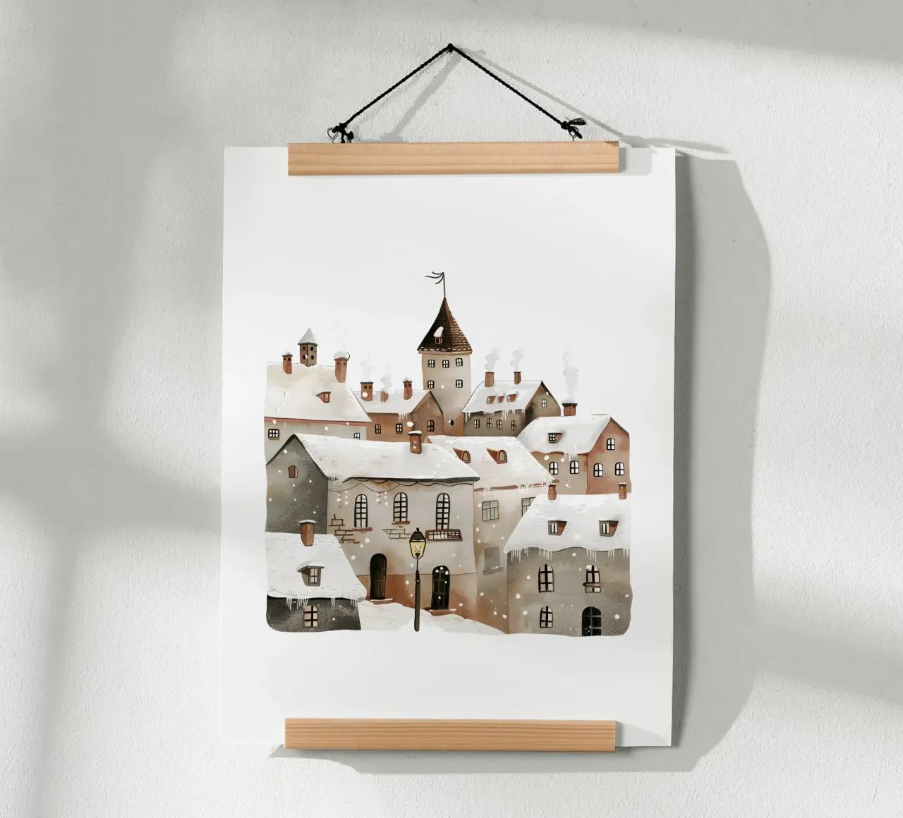 Winter Town poster da artographieHome