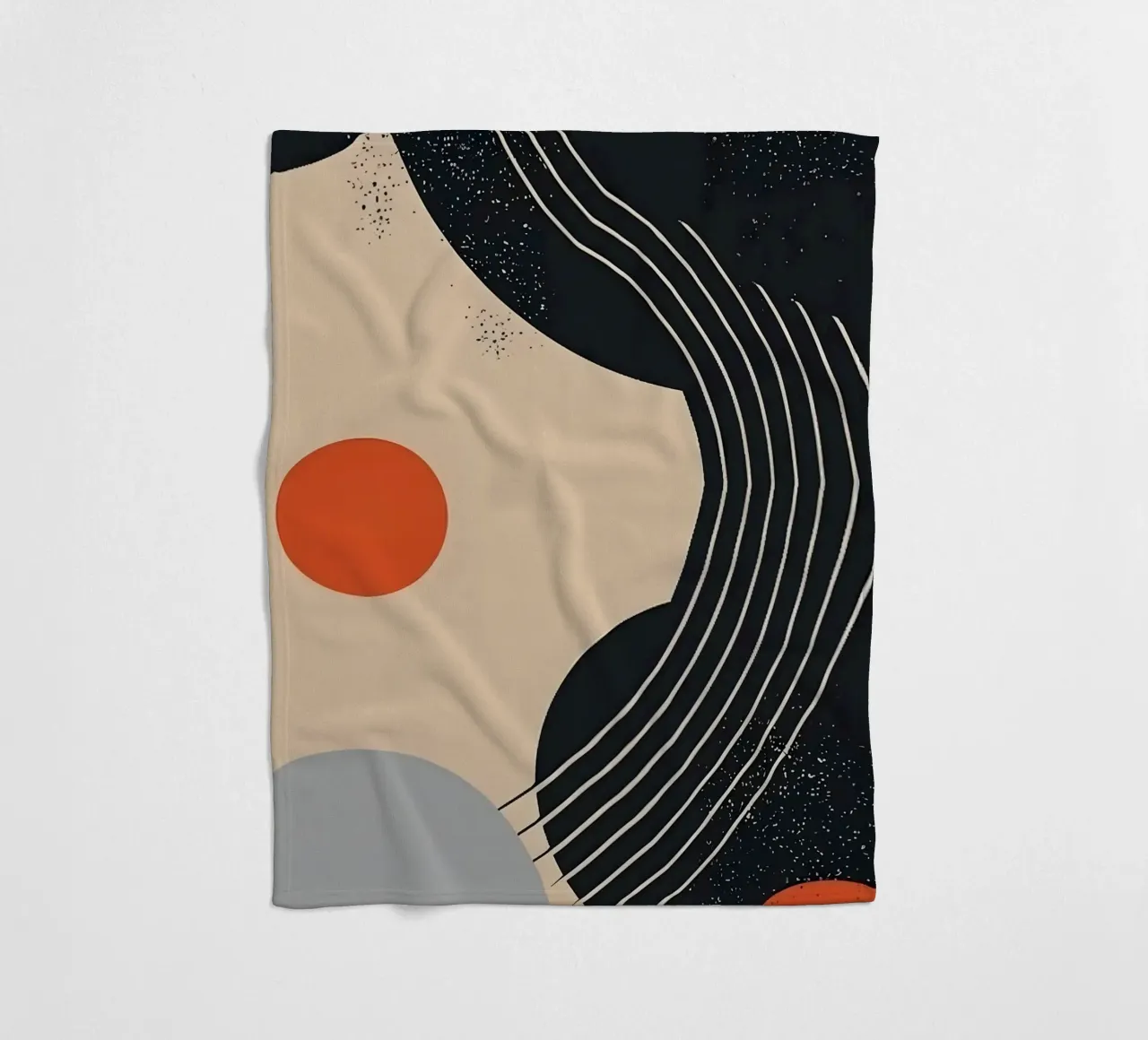 Abstract shapes and lines fleece blanket by LisaArtes