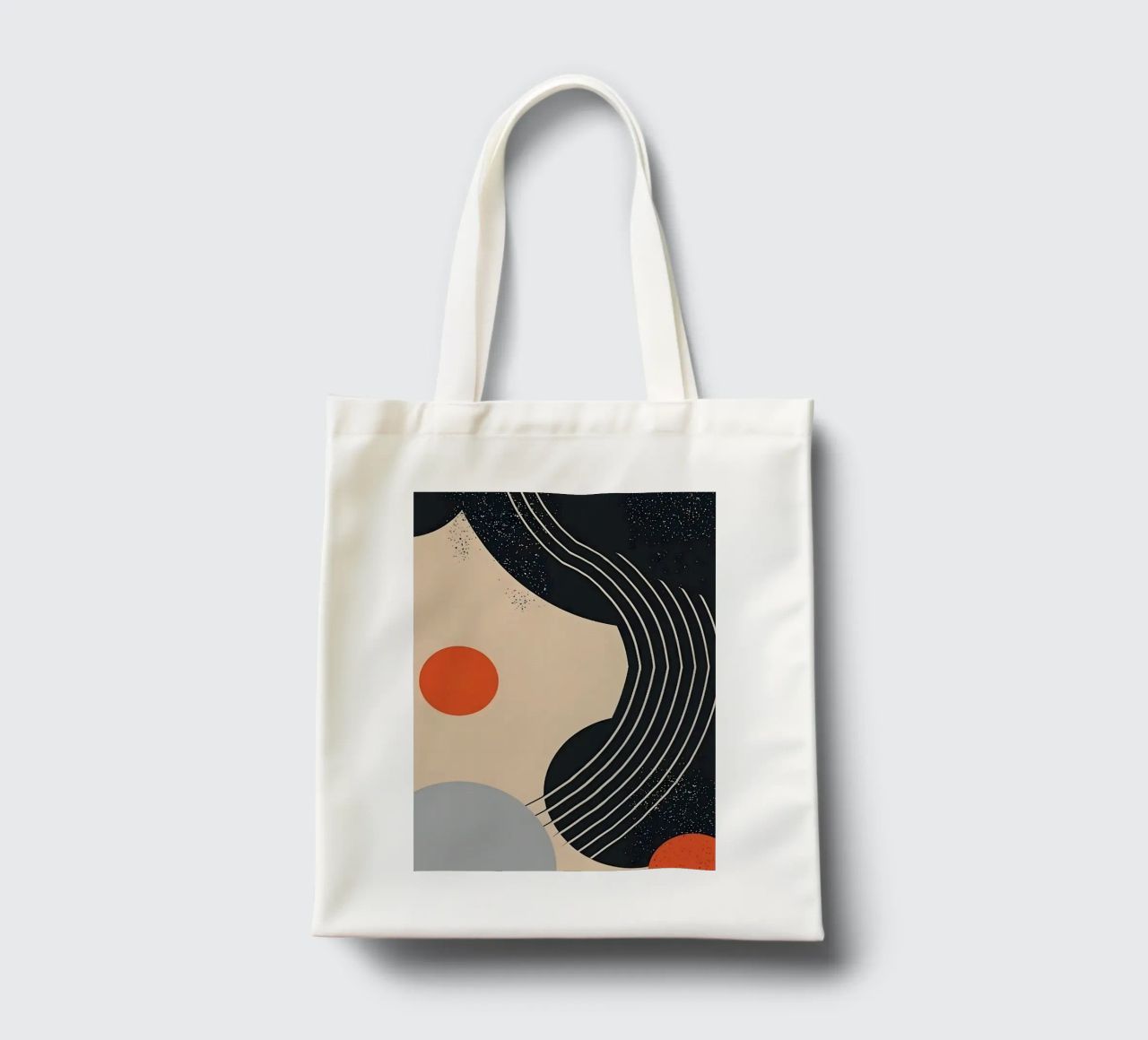 Abstract shapes and lines borsa in juta da LisaArtes