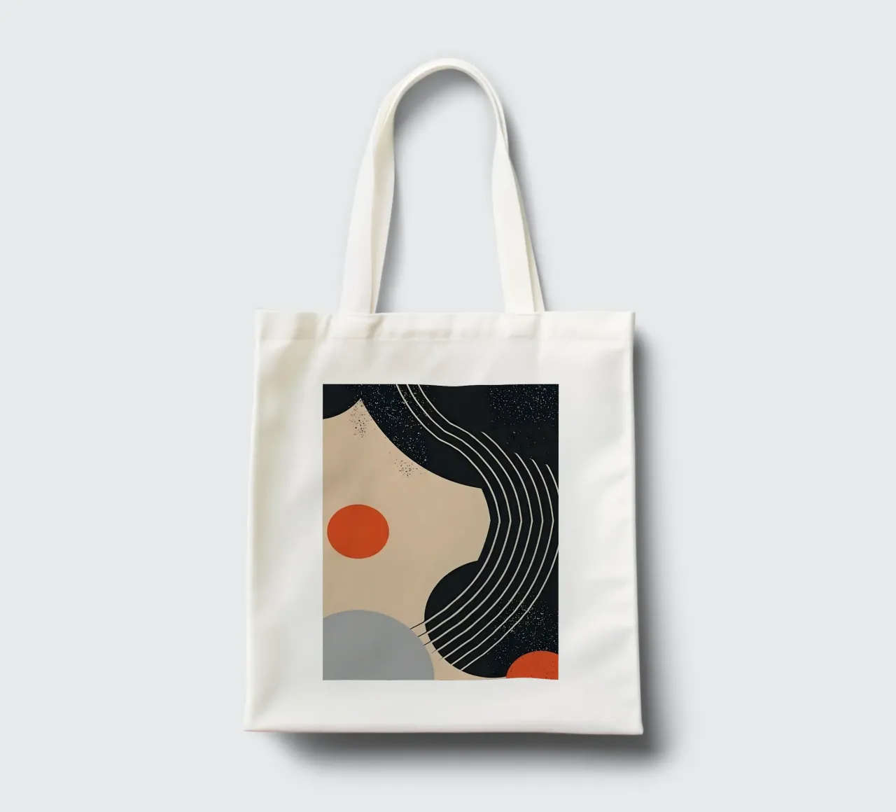 Abstract shapes and lines borsa in juta da LisaArtes