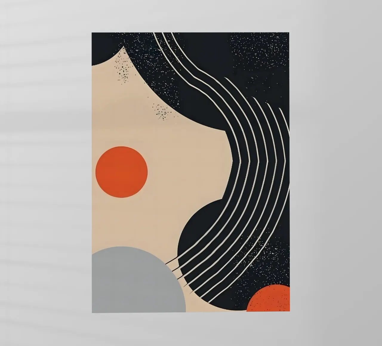 Abstract shapes and lines backlit folie van LisaArtes