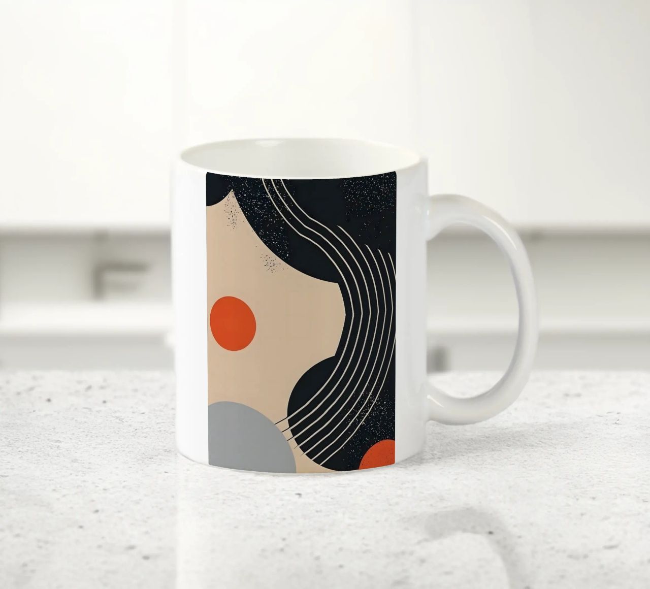 Abstract shapes and lines tazza in ceramica da LisaArtes