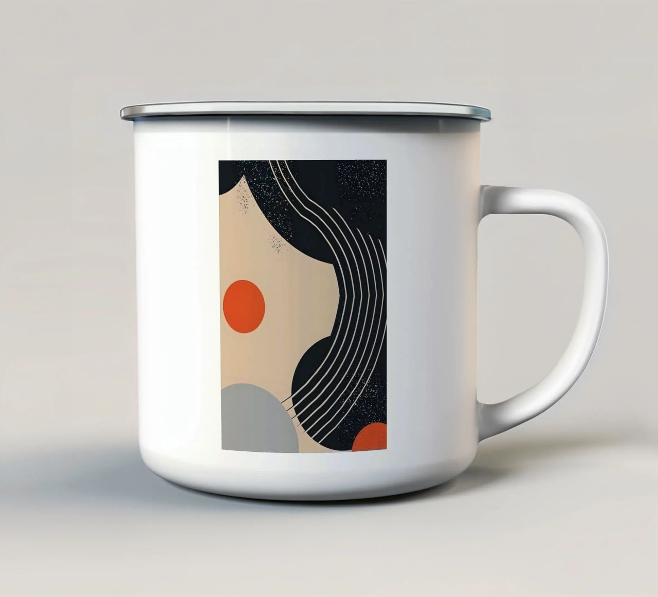 Abstract shapes and lines tazza in smalto da LisaArtes