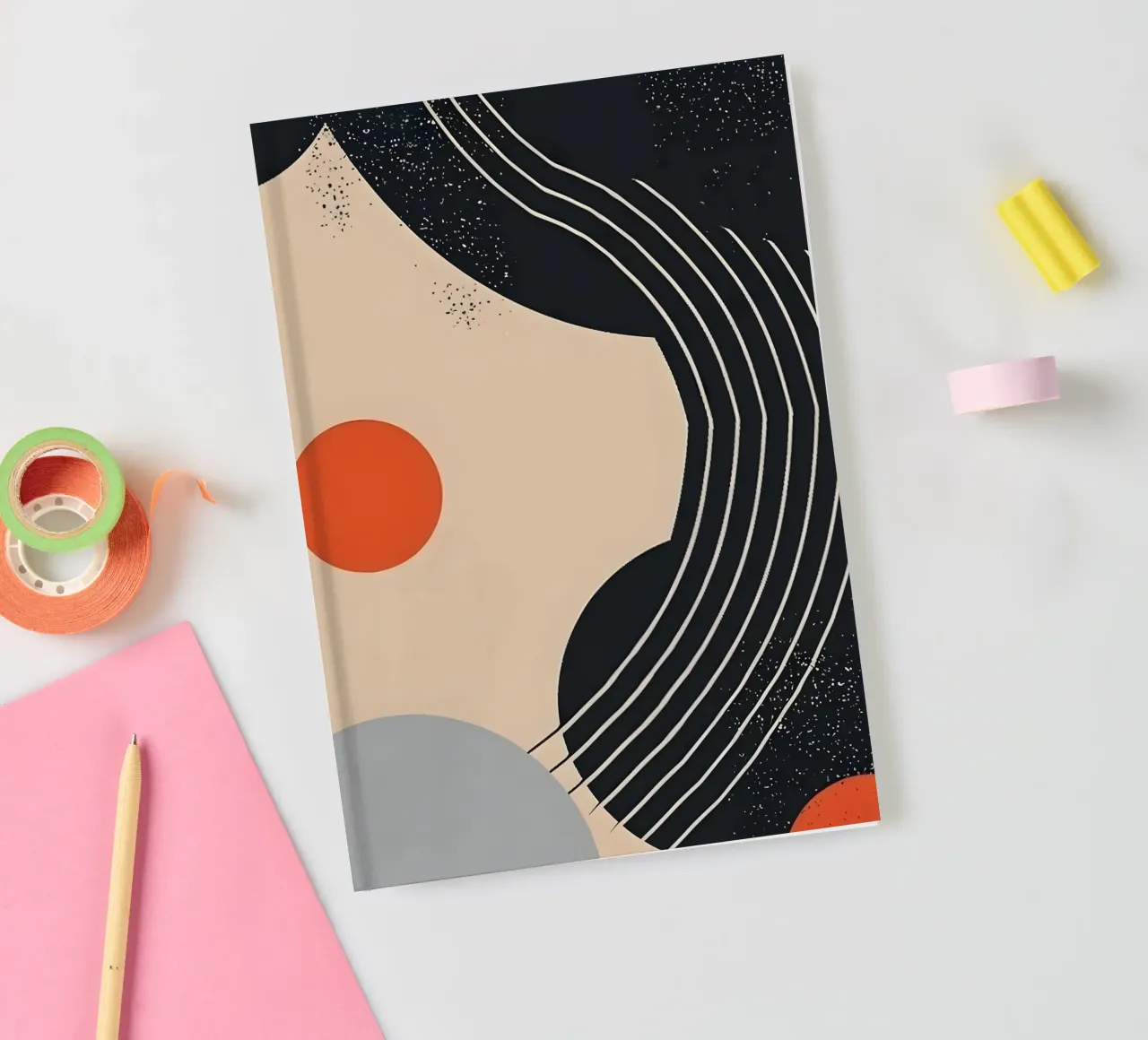 Abstract shapes and lines notebook by LisaArtes