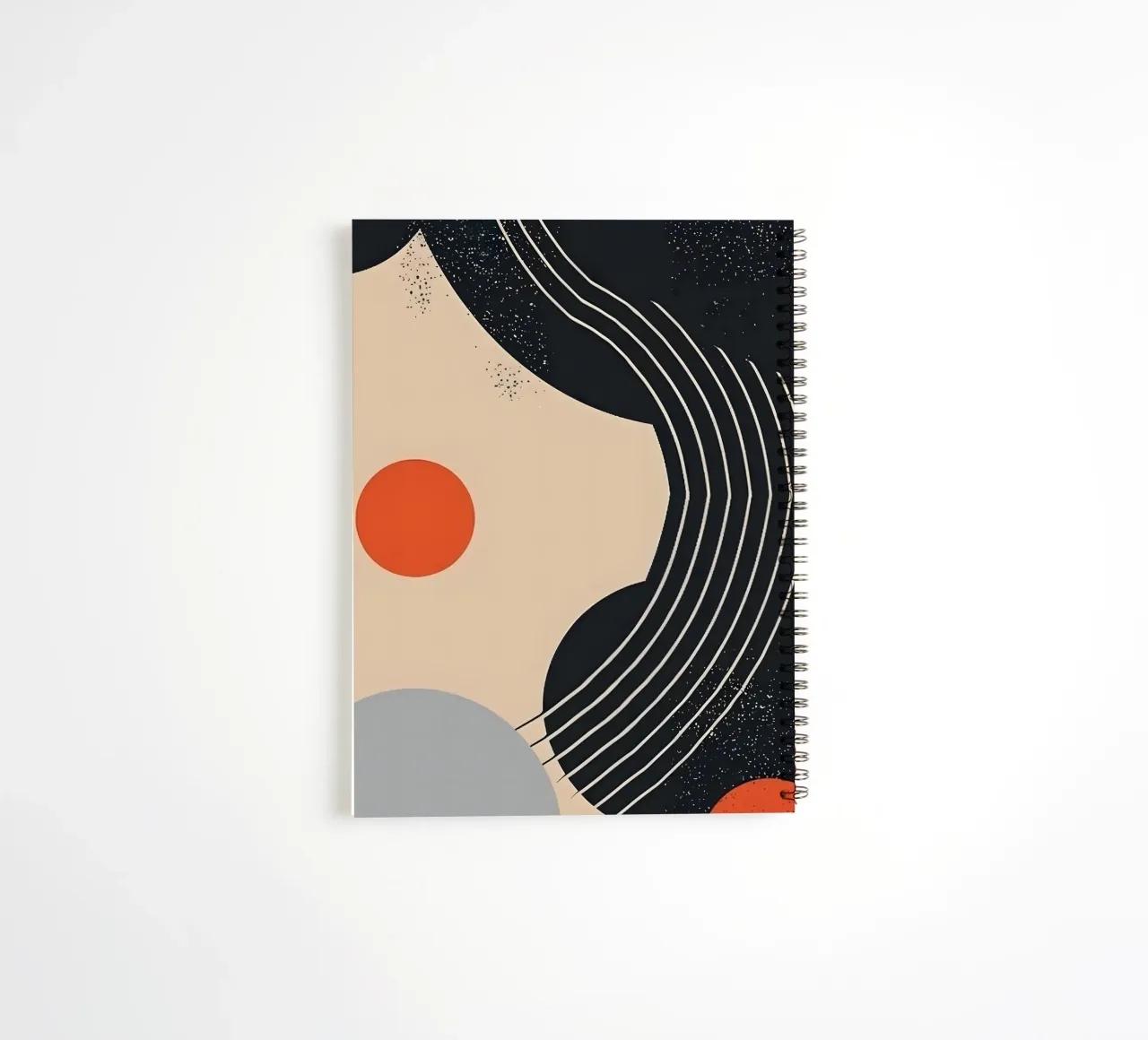 Abstract shapes and lines spiral notebook by LisaArtes