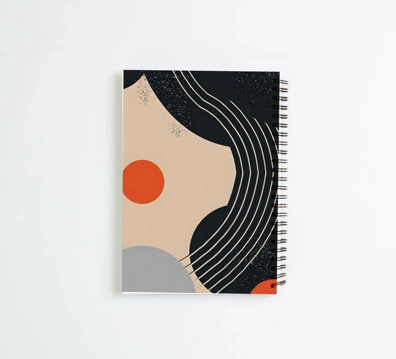 Abstract shapes and lines spiral notebook by LisaArtes