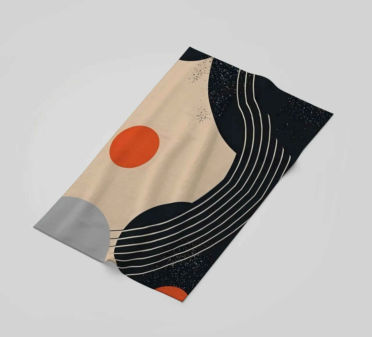 Abstract shapes and lines Strandtuch von LisaArtes