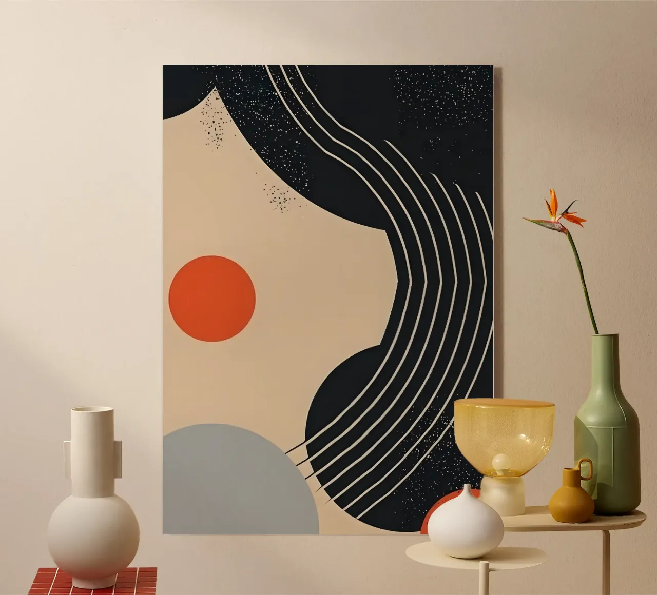 Abstract shapes and lines Acryl-Glas von LisaArtes