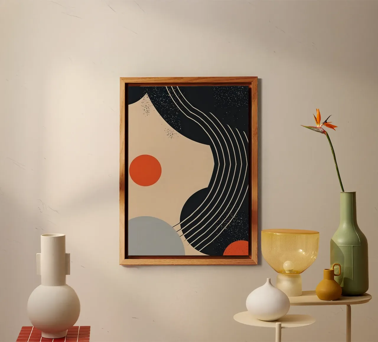 Abstract shapes and lines Alu-Dibond von LisaArtes
