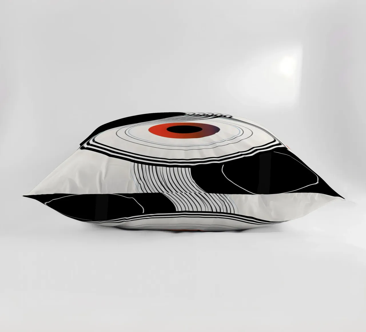 Bold geometric shapes in black cuscino da LisaArtes