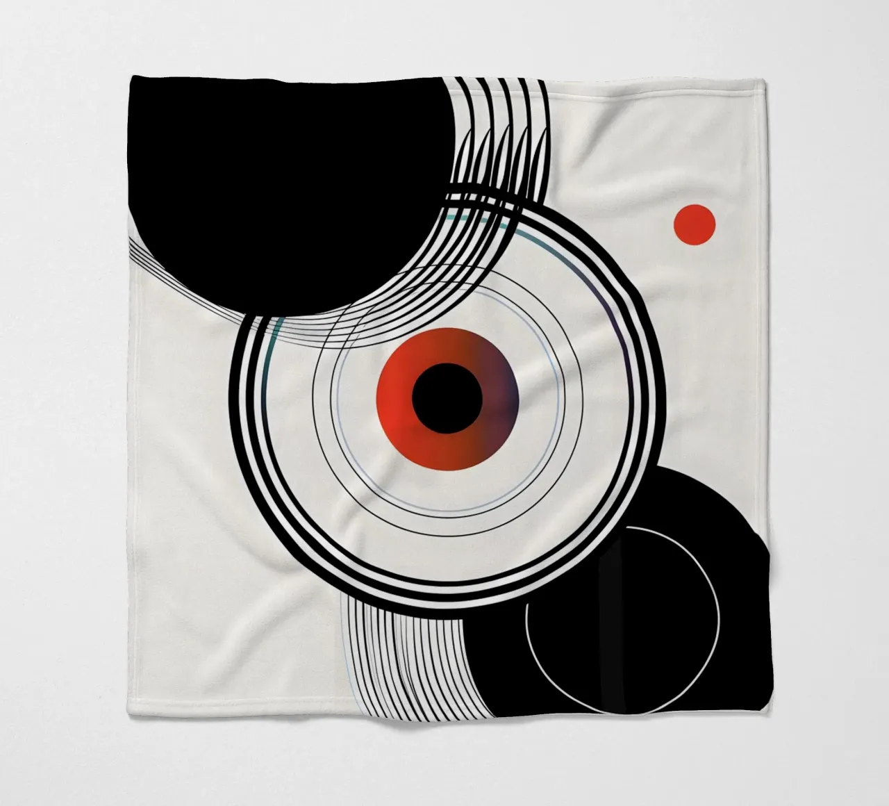 Bold geometric shapes in black coperta in pile da LisaArtes