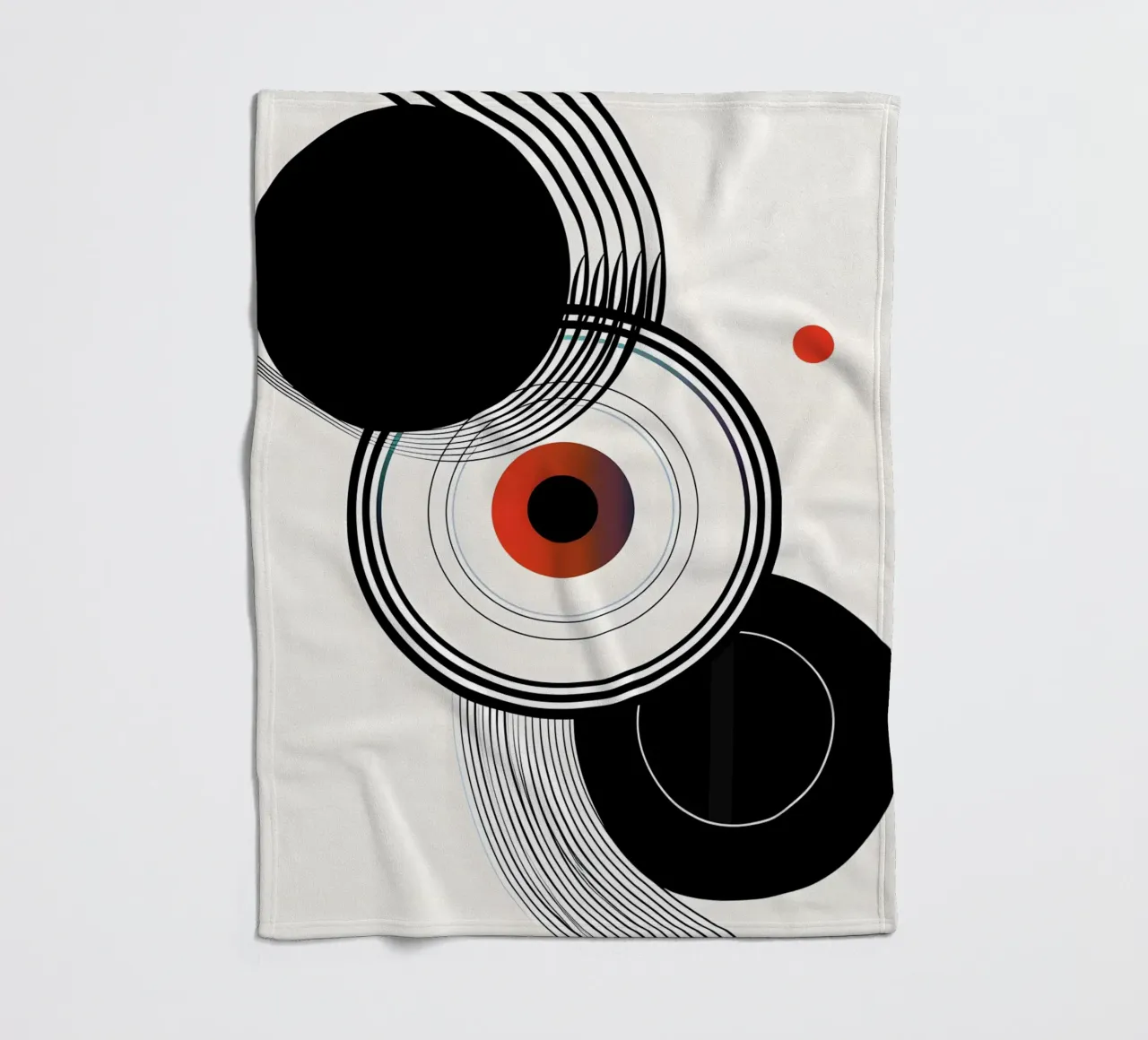 Bold geometric shapes in black coperta in pile da LisaArtes
