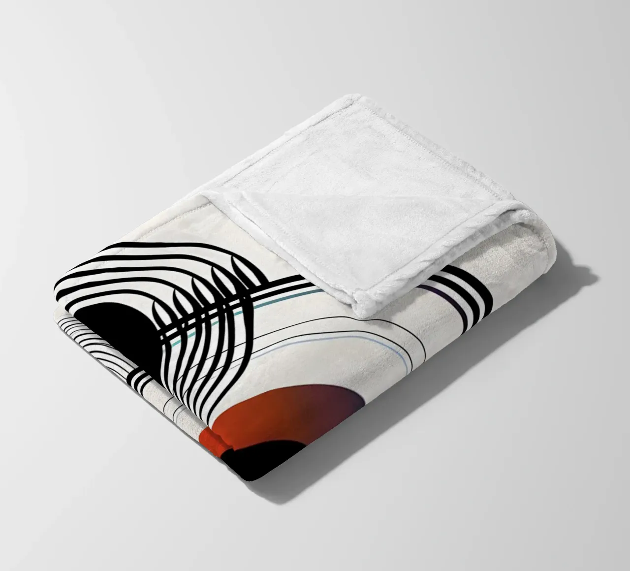 Bold geometric shapes in black coperta in pile da LisaArtes