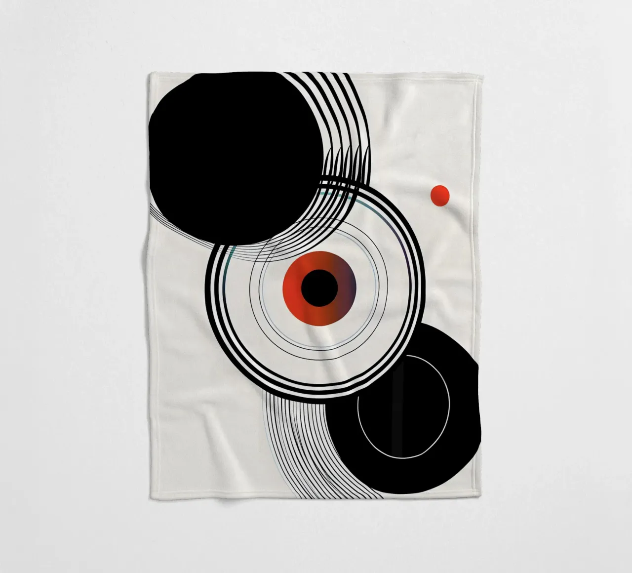 Bold geometric shapes in black coperta in pile da LisaArtes