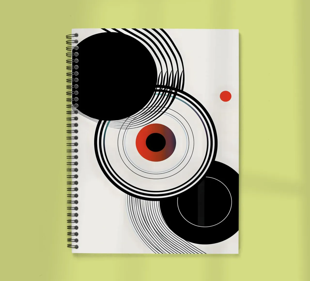 Bold geometric shapes in black carnet à spirale de LisaArtes