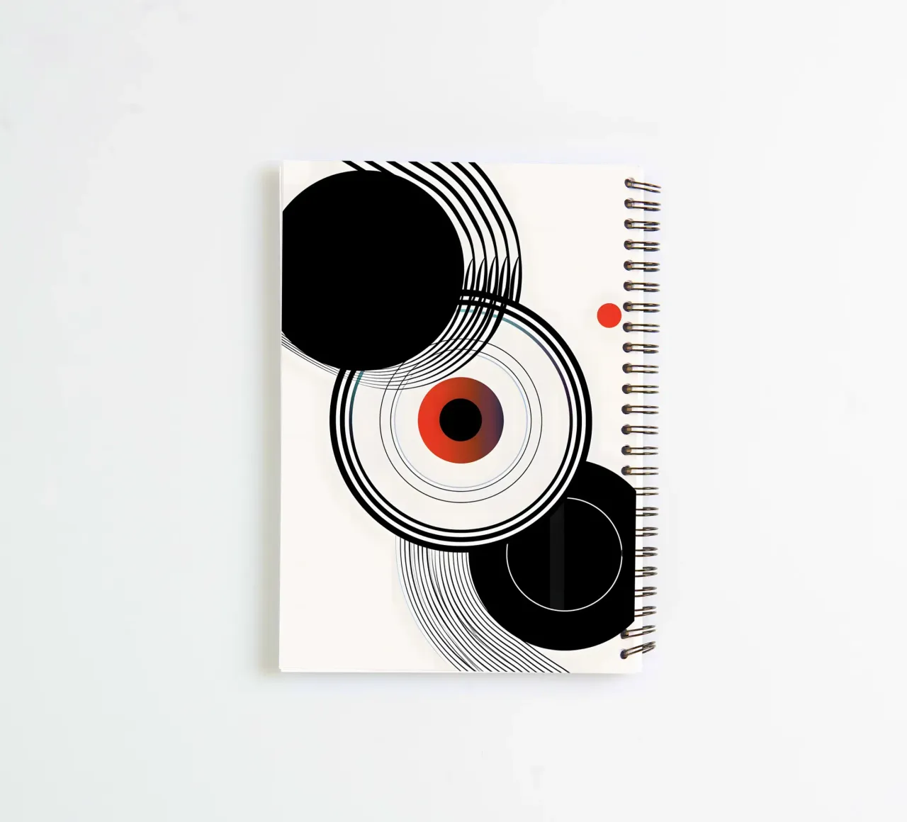Bold geometric shapes in black carnet à spirale de LisaArtes